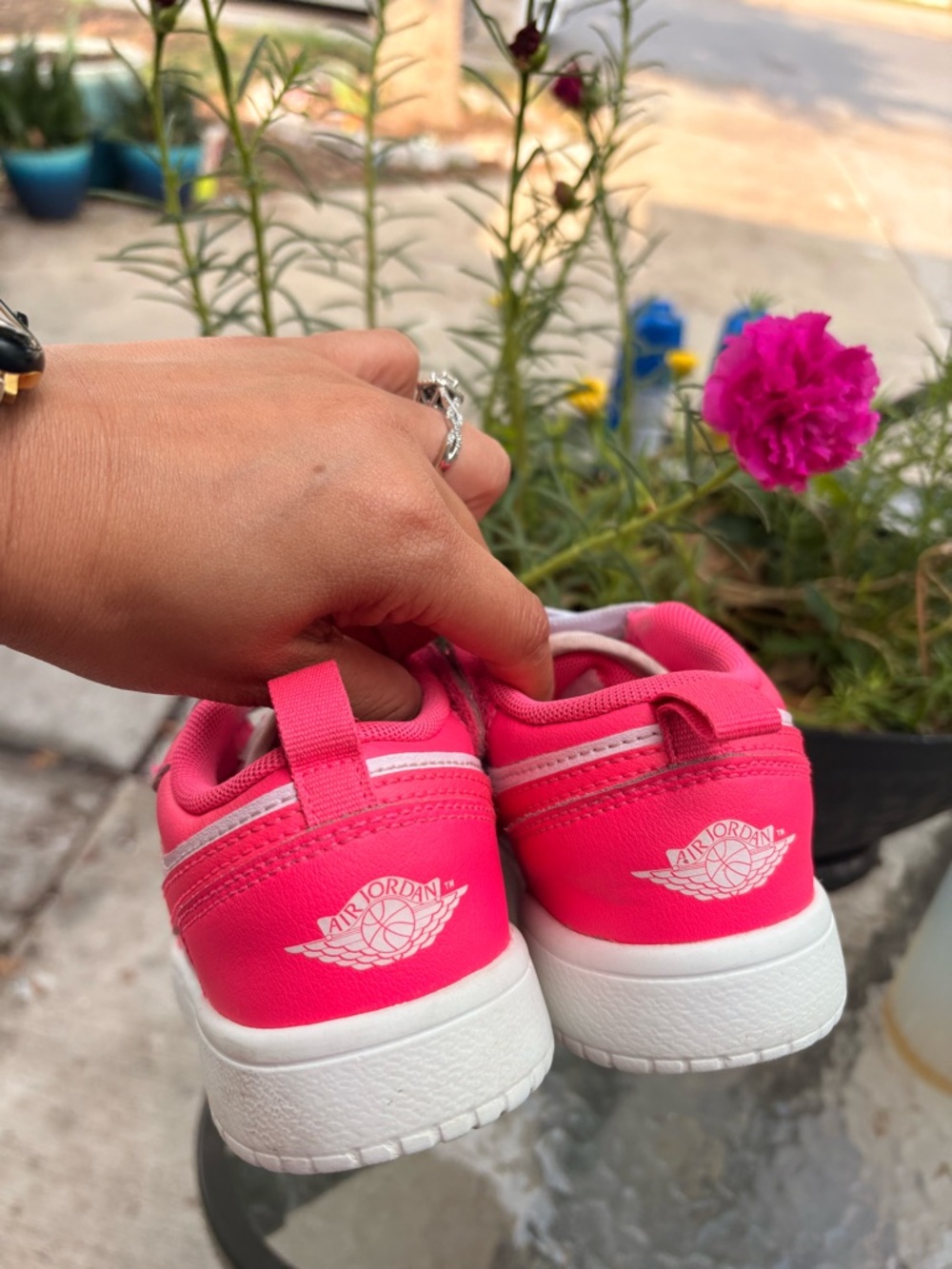 Jordan Kids Pink/Light Pink Low-Top Sneakers - Picture 4 of 7